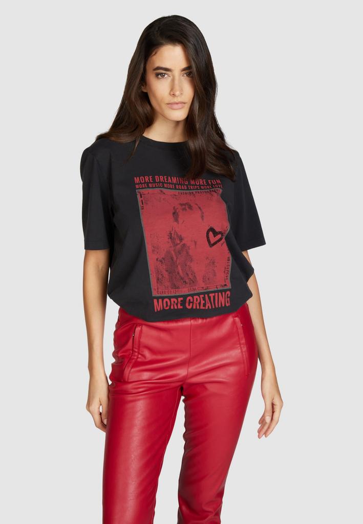 Футболка MARC AUREL 73636 черная бордовым