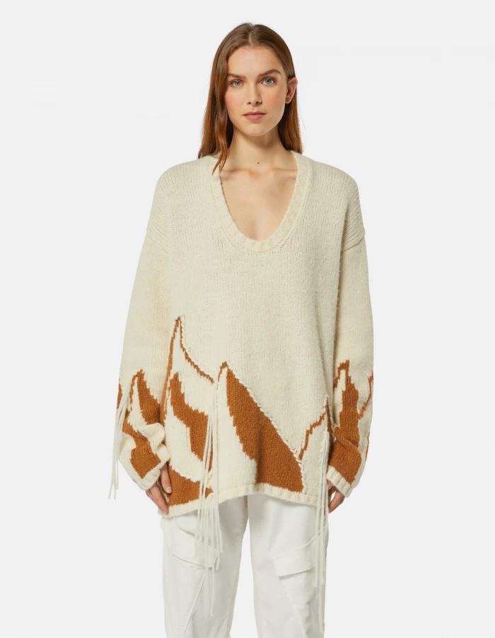 Джемпер DON DUP 287 белым бежевым