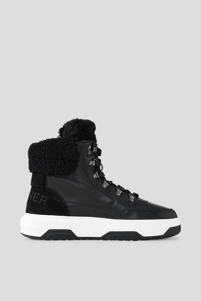 Ботинки жен BOGNER 22241213 OTTAWA черные белым, овчина