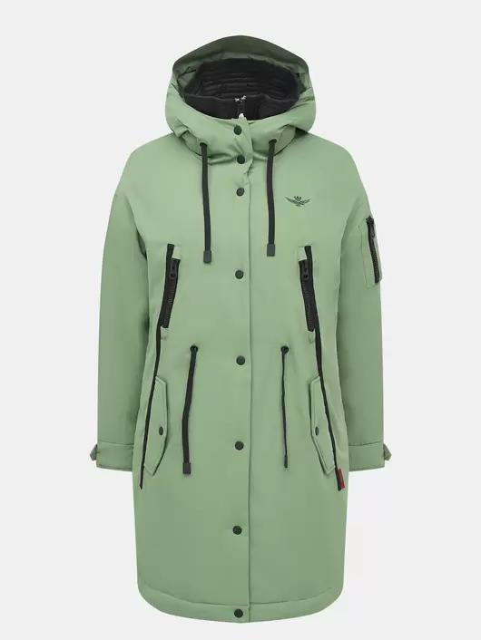 Парка жен. AERONAUTICA 2127 зеленая капюшон