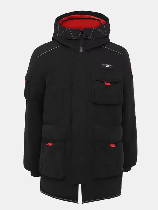 Куртка муж. AERONAUTICA 2110 черная красным