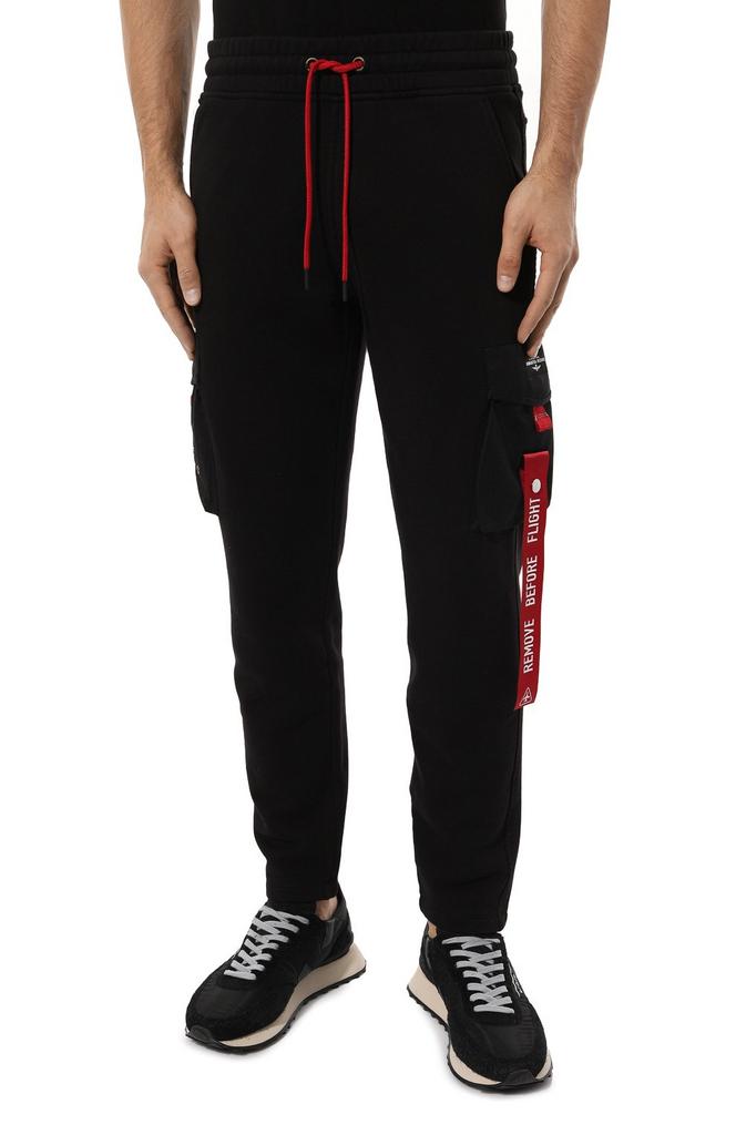 Брюки муж. AERONAUTICA 894 черные красным