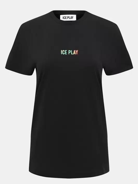 Футболка жен. ICE PLAY черное цвет лого