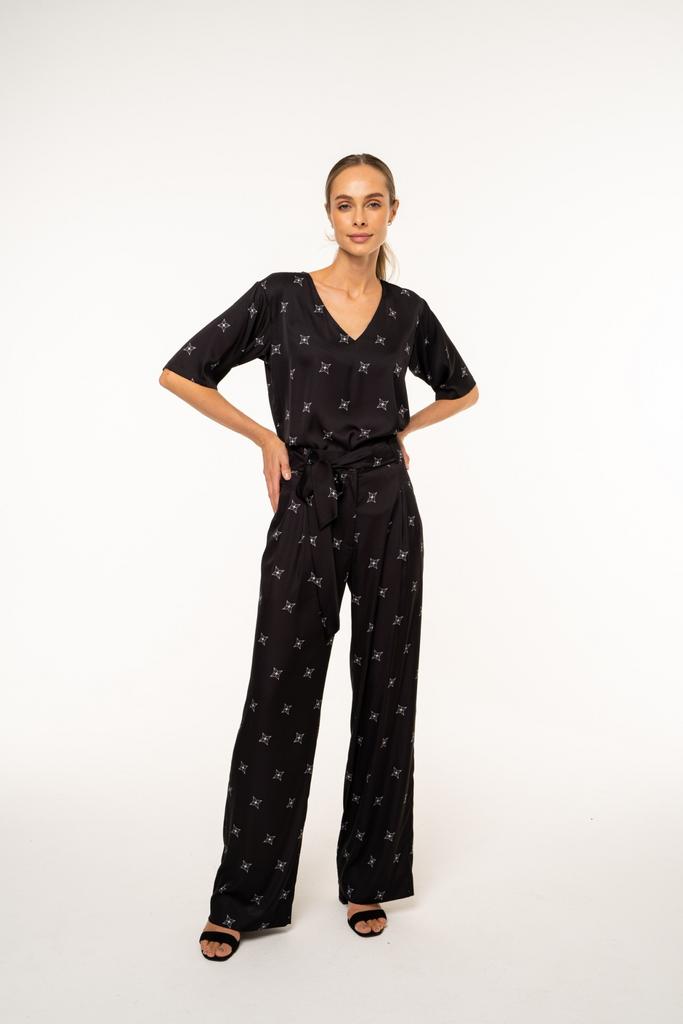 Брюки SEVEN LAB 906.316 черные, звезды