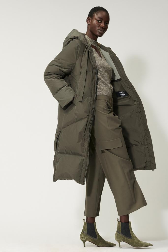 Пальто Luisa Cerano 488927 коричневое, капюшон