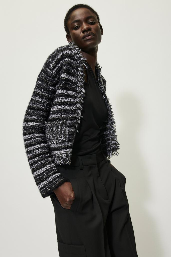 Жакет Luisa Cerano 488327 черно-белый трикотаж