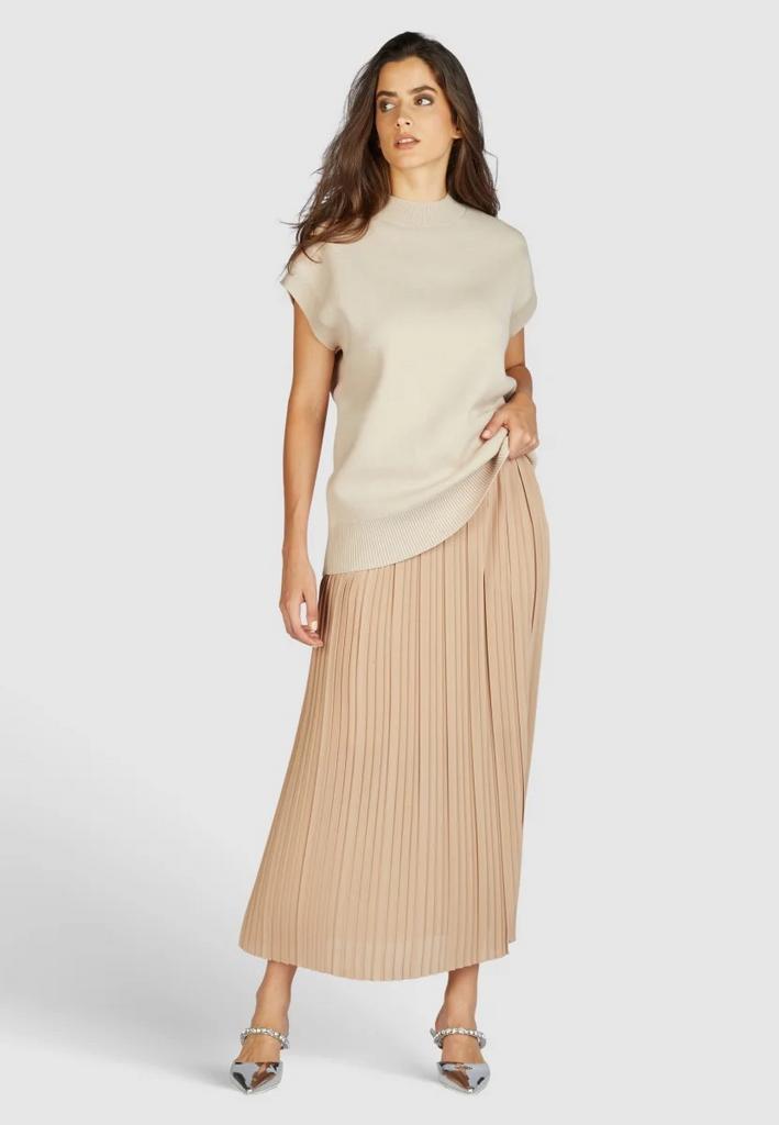 Юбка MARC AUREL 93268 бежевая плиссе