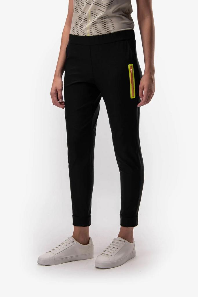 Брюки жен. SPORTALM 1716520040 черные зеленым