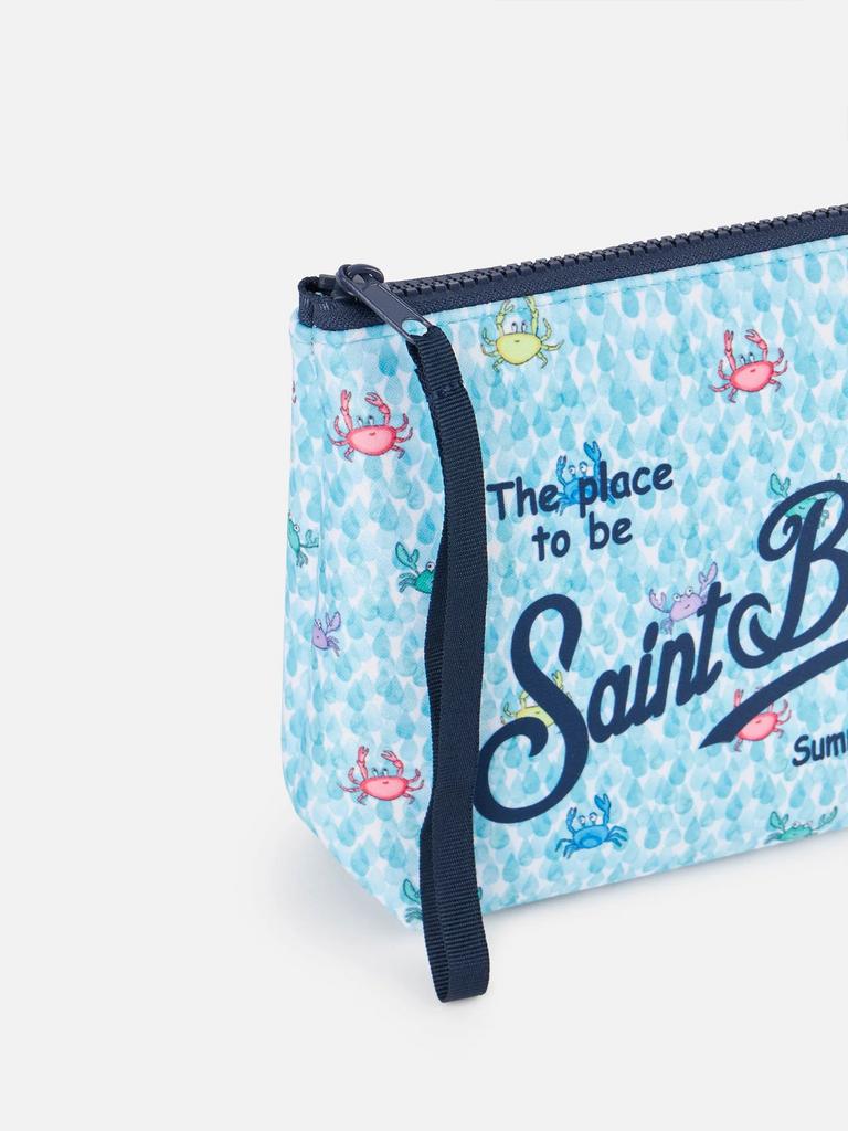 Косметичка Saint Barth голубая с крабами