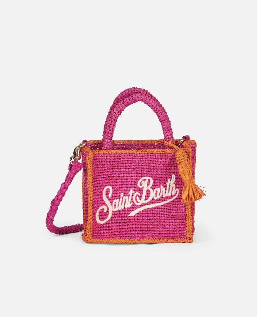 Сумка MC2 Saint Barth Mini Vanity Raffia розовая
