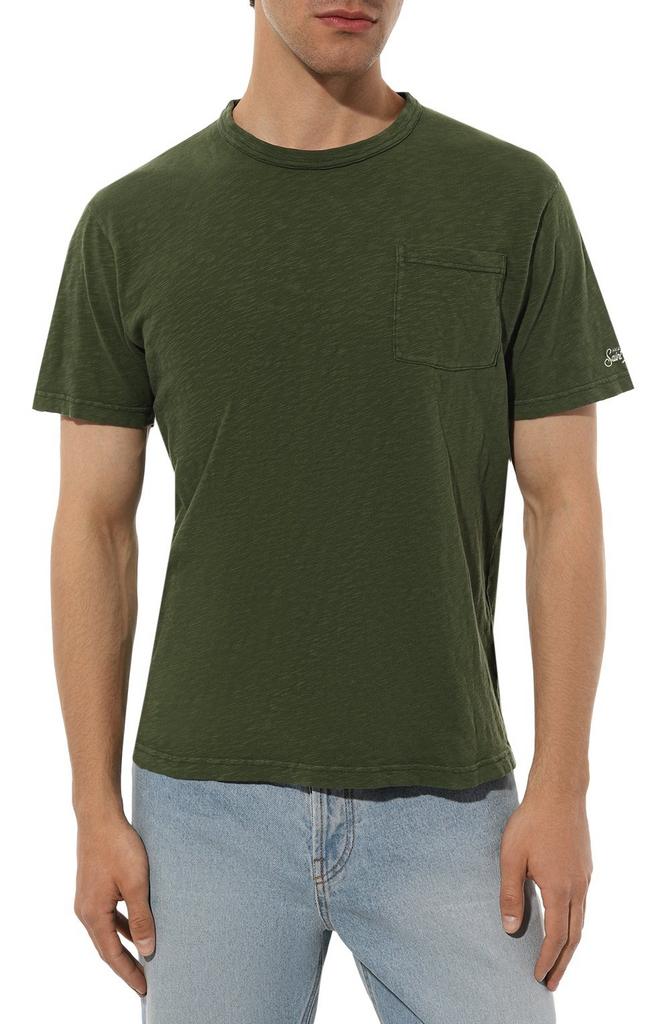 Футболка муж. SaintBarth ECS00 милитари, карман лен