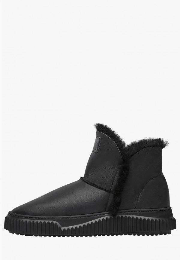 Полусапоги жен. VOILE BLANCHE LAND черные, мех