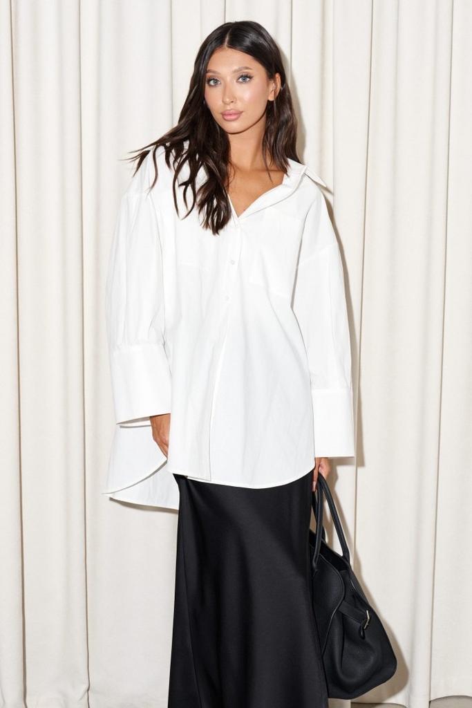 Рубашка ANNETE 965 белая оверсайз