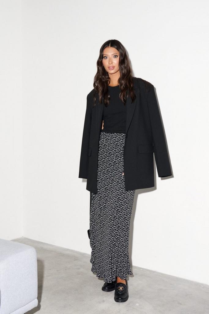 Юбка ANNETE 1301 черная, цветы