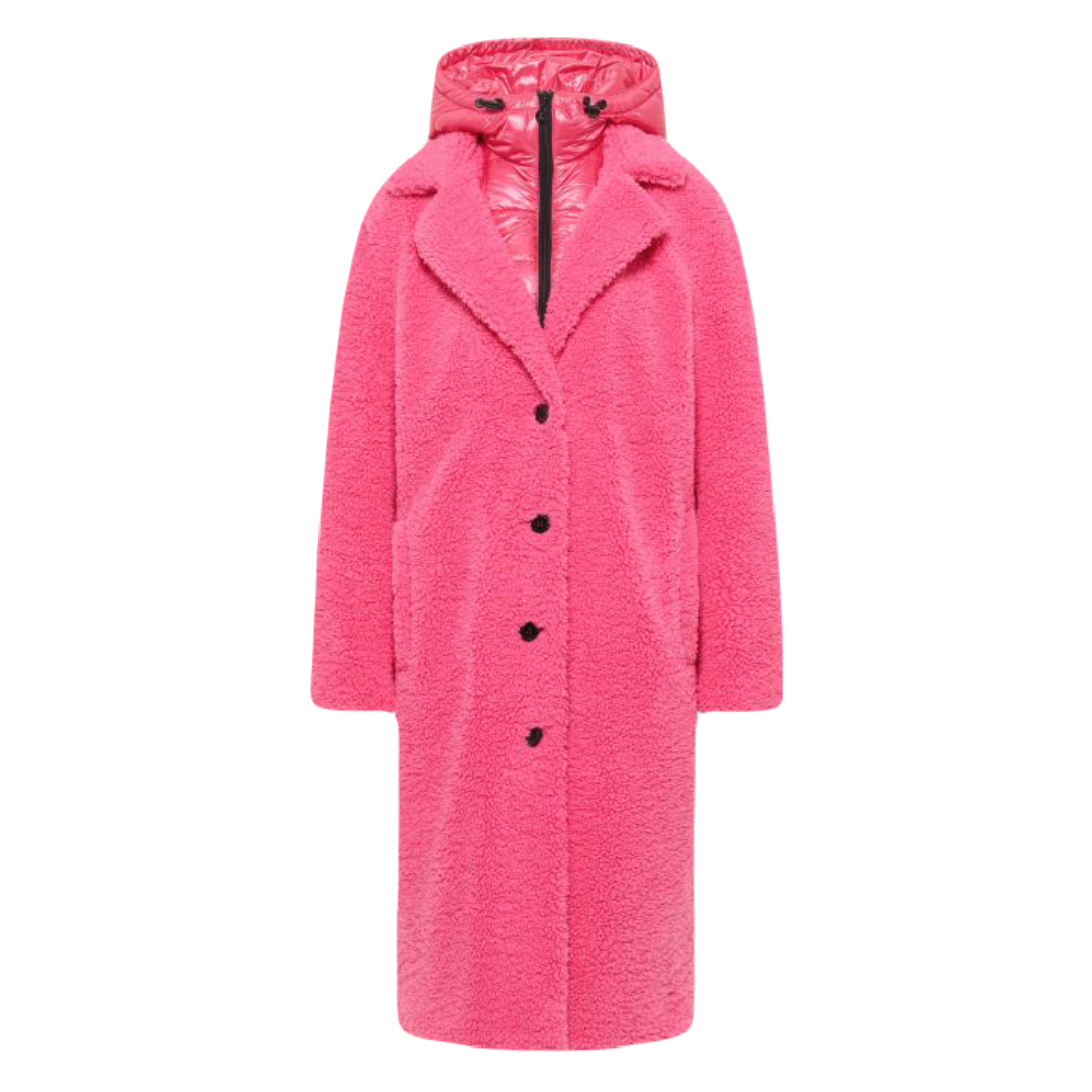 Пальто жен. FRIEDA&FREDDIES розовое тедди
