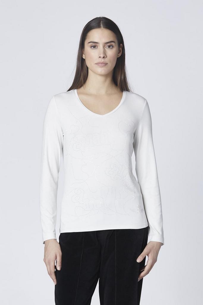 Футболка жен. AERONAUTICA 2347 белая, стразы