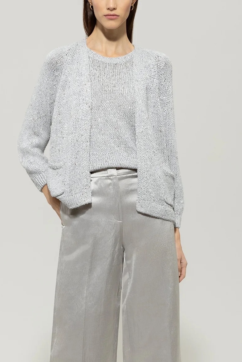 Двойка LUISA CERANO 118629-418313 серая, люрекс