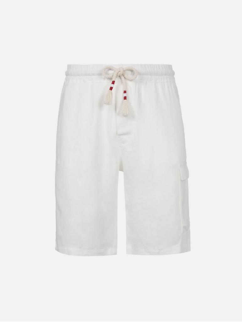 Шорты бермуды льняные Saint Barth белые