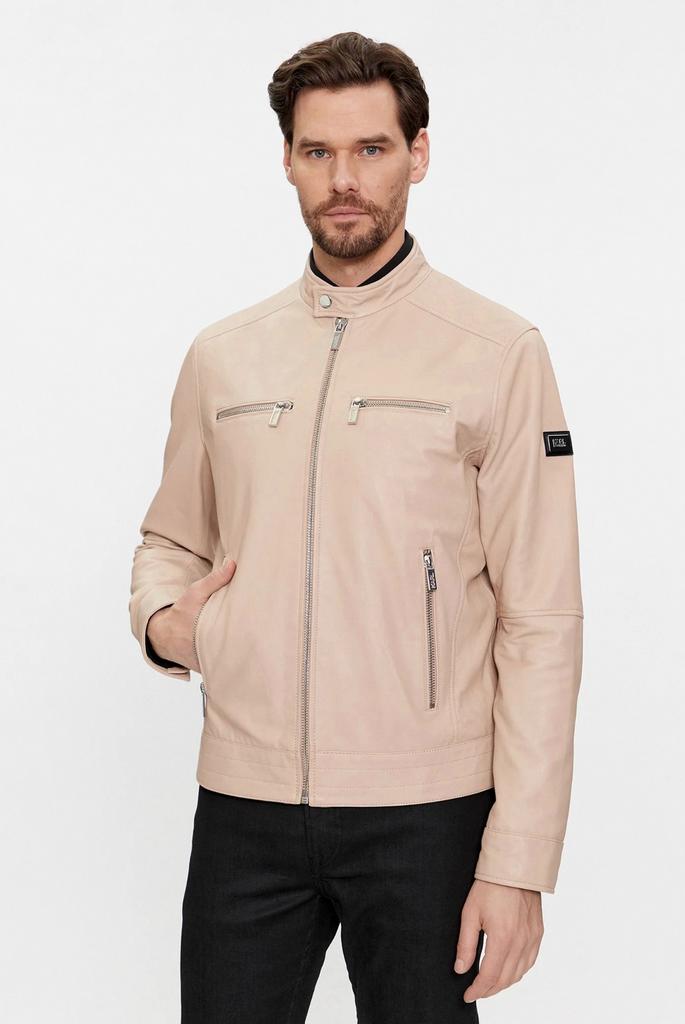 Куртка муж. LAGERFELD кожаная бежевая