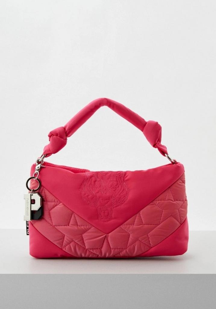 Сумка Plein Sport фуксия с брелком