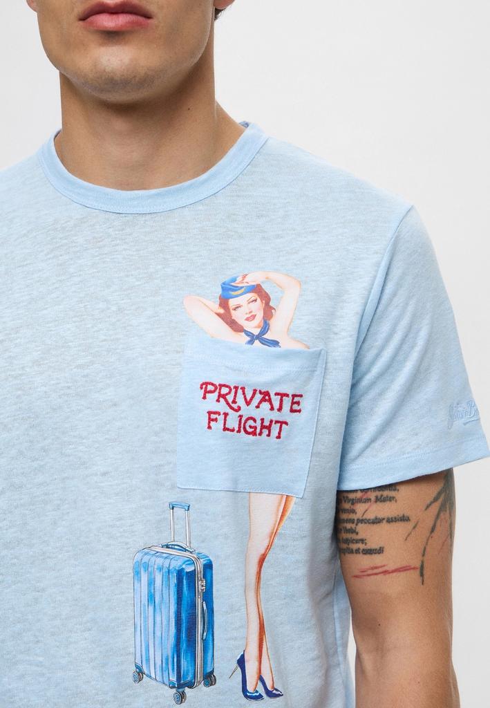 Футболка муж SaintBarth ECS001 голубая, полет