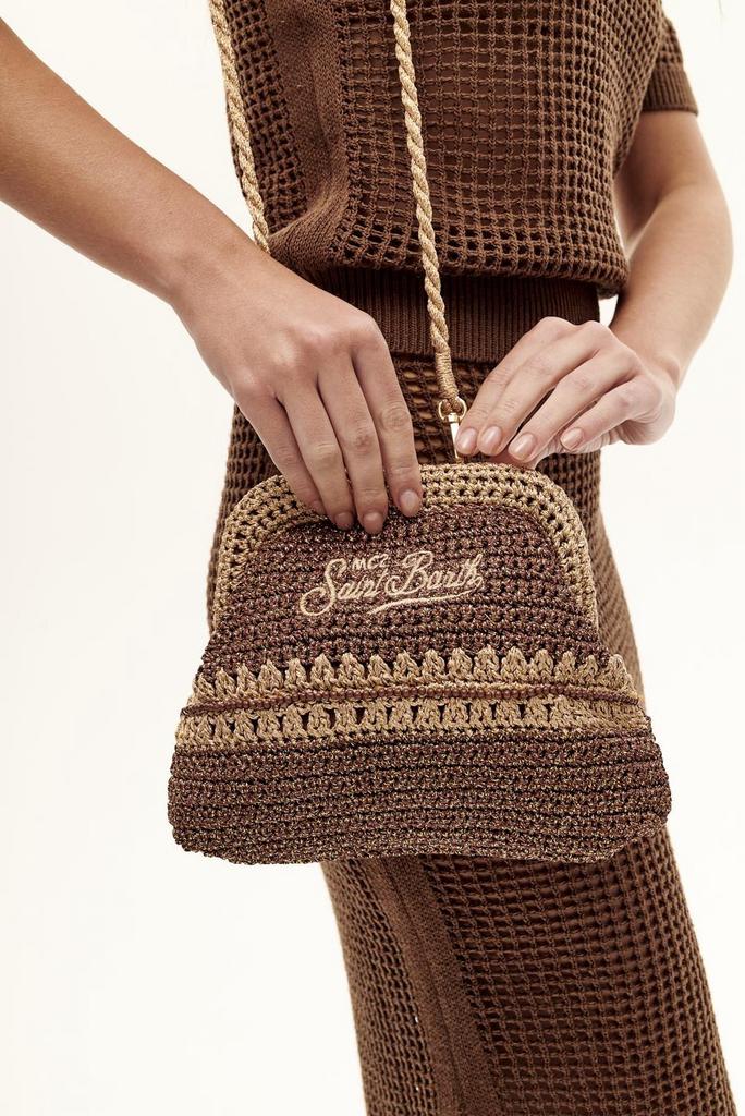 Клатч SaintBarth CROCHET бежевый, люрекс