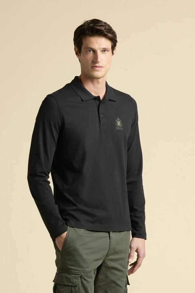 Поло AERONAUTICA 1886 чёрное длинным