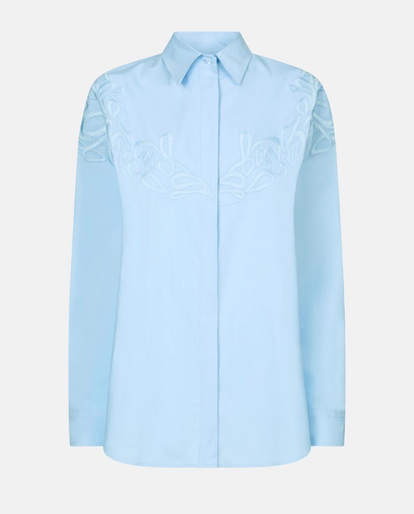 Блуза DONDUP голубая шитье