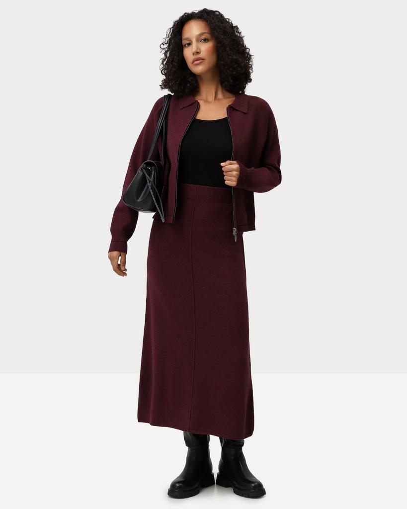 Юбка+Кофта  жен. FRIEDA&FREDDIES 5303/54025 бордовый