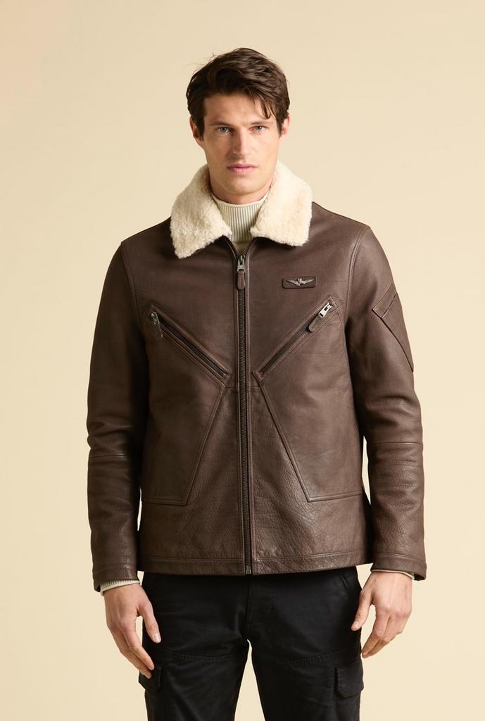 Куртка AERONAUTICA 960 коричневая кожа