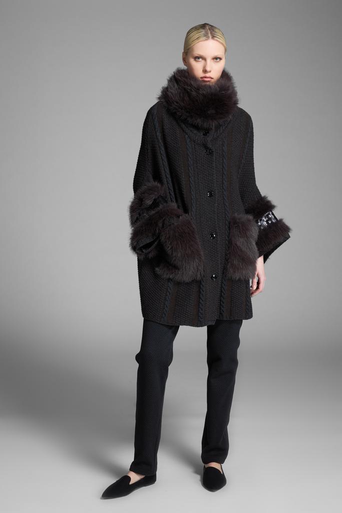 Кардиган TRICOT 148 шоколад, мех