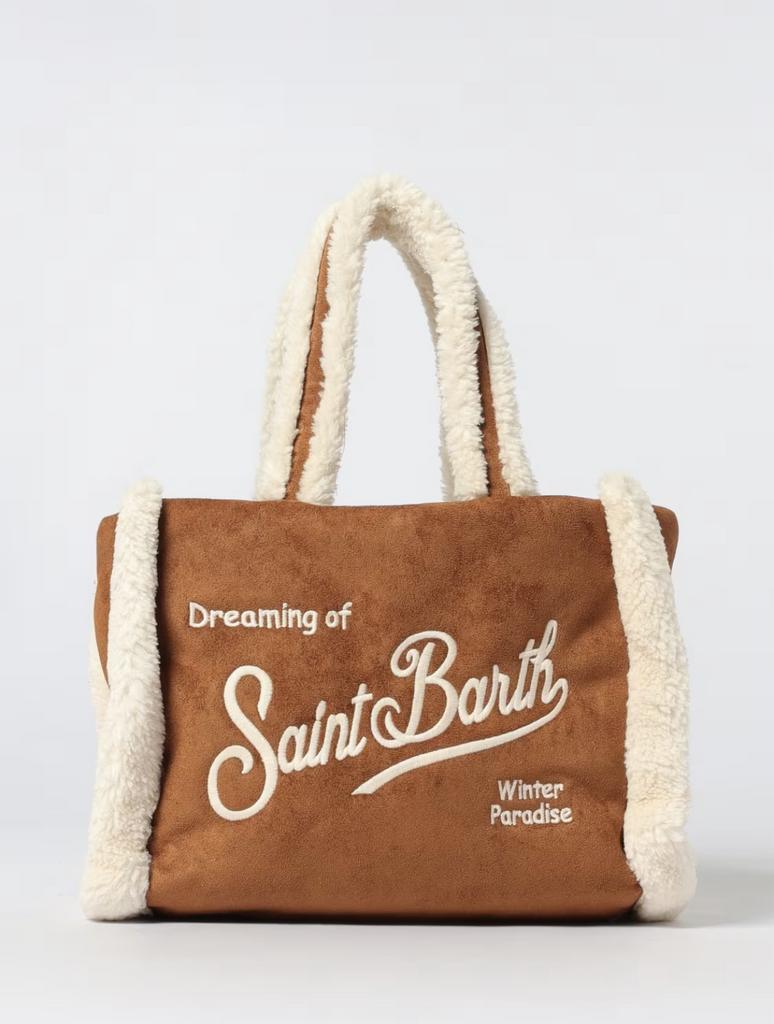 Сумка Saint Barth коричневая, мех