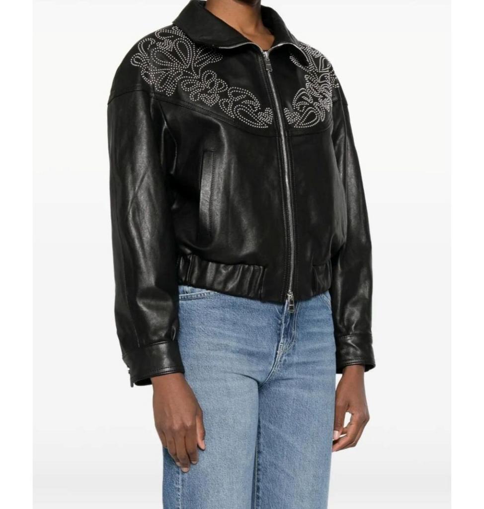 Куртка DONDUP черная кожаная