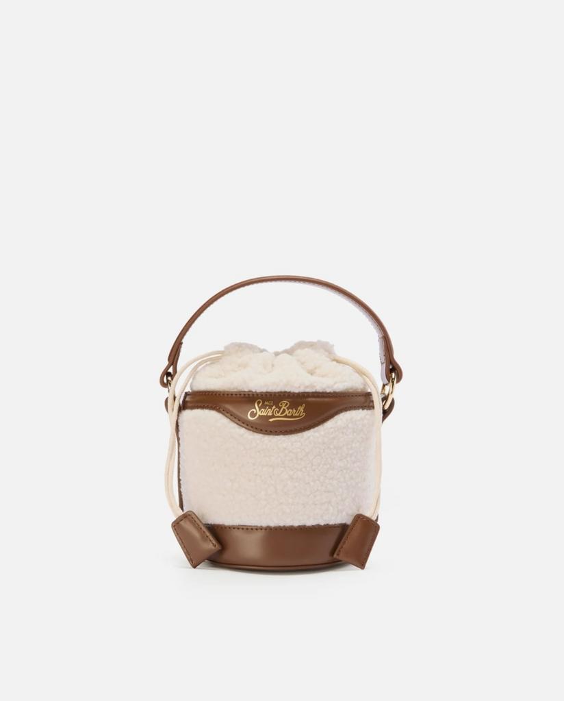 Сумка Saint Barth Mila Teddy коричневая белым