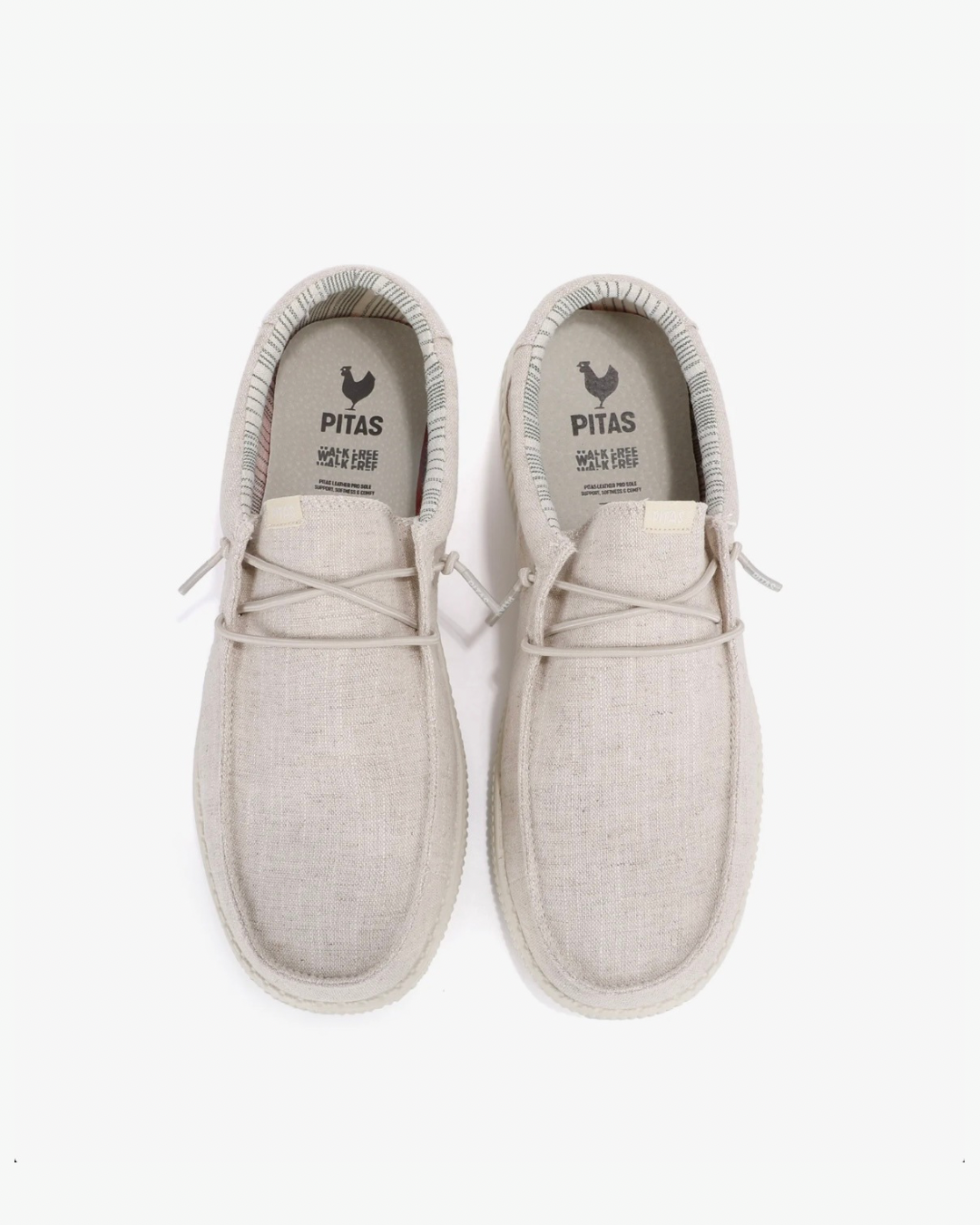 Мокасины жен PITAS LINEN бежевые