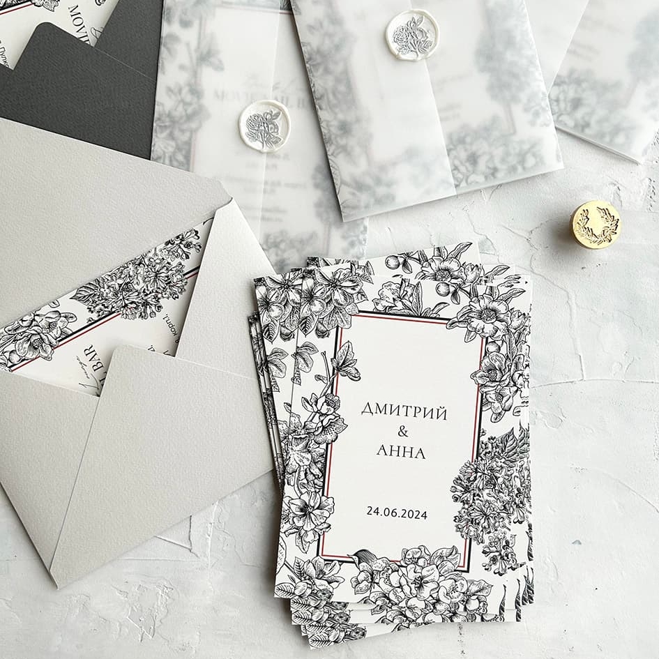 черно-белый дизайнерский подарочный сертификат