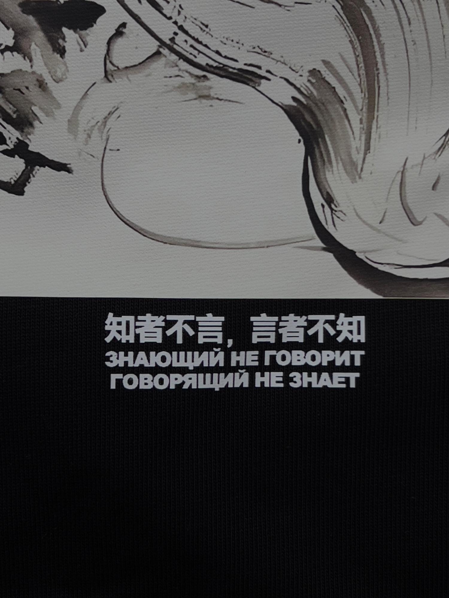 Футболка "Знающий не говорит, говорящий не знает"