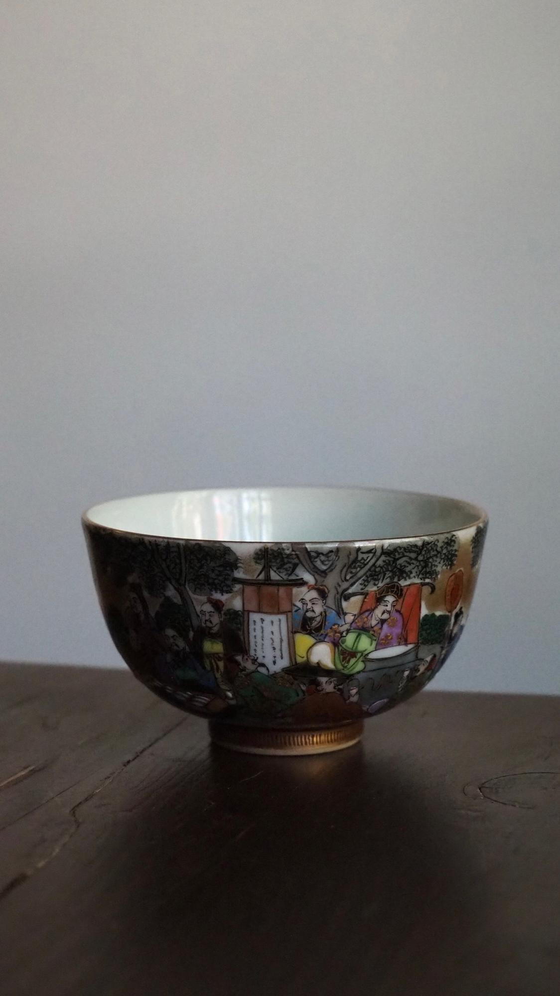 Винтажная японская пиала / ручная роспись