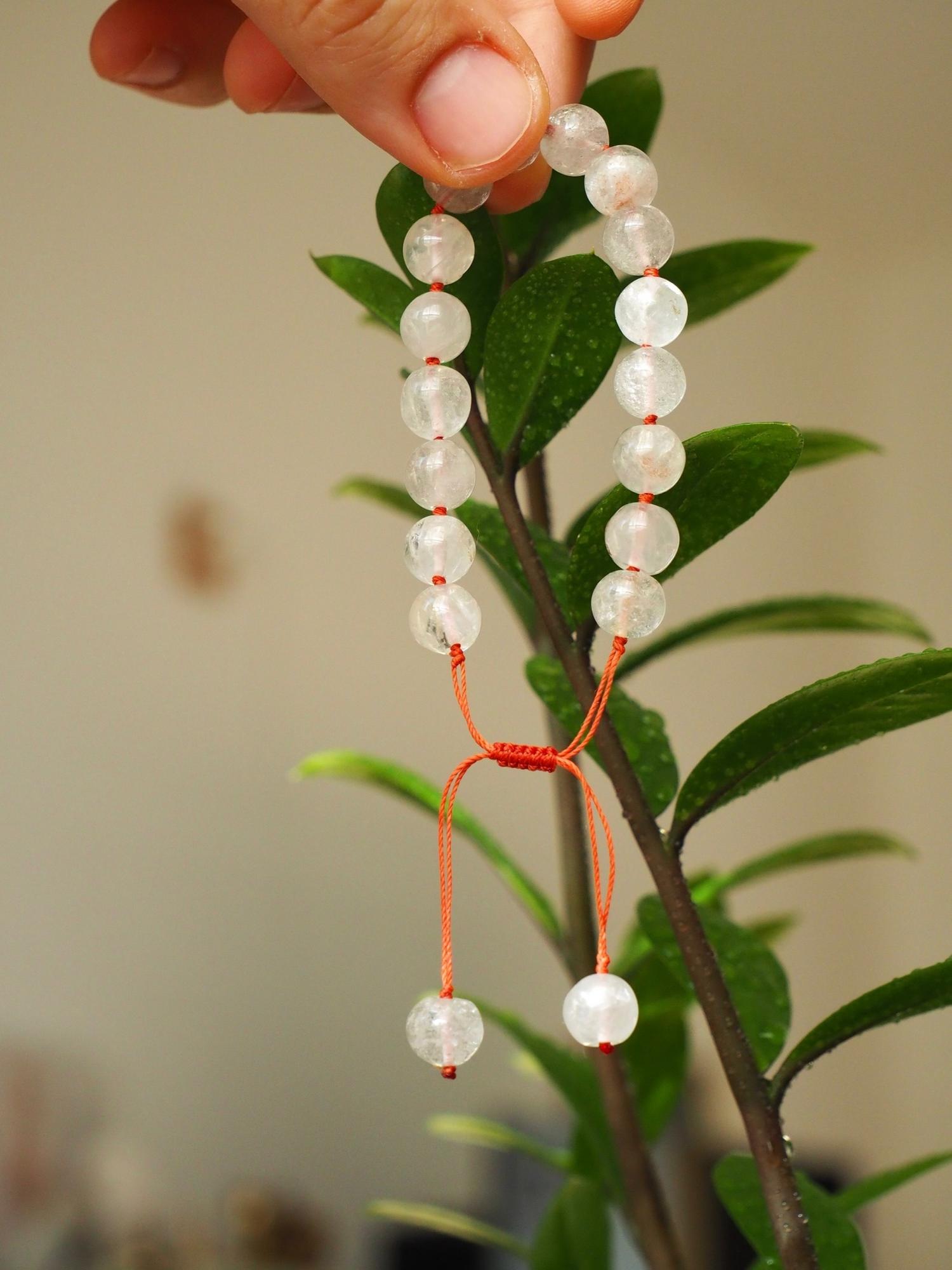 Браслет с бусинами из горного хрусталя