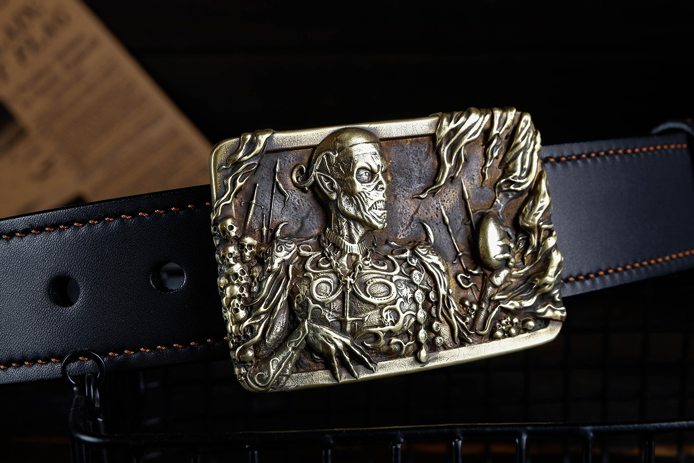 мужской ремень, кожаный ремень, для джинсов, черная кожа, толстый ремень, пряжка литая латунь, ширина 40 мм, 4 см, ручная работа, Grossone, водяной буйвол, надежная пряжка, японская кожа, ручная прошивка, брючный, джинсовый ремень, классический ремень, купить ремень, заказать ремень, ремень под заказ, ремень большой размер, авторские пряжки, необычные пряжки, пряжка кощей