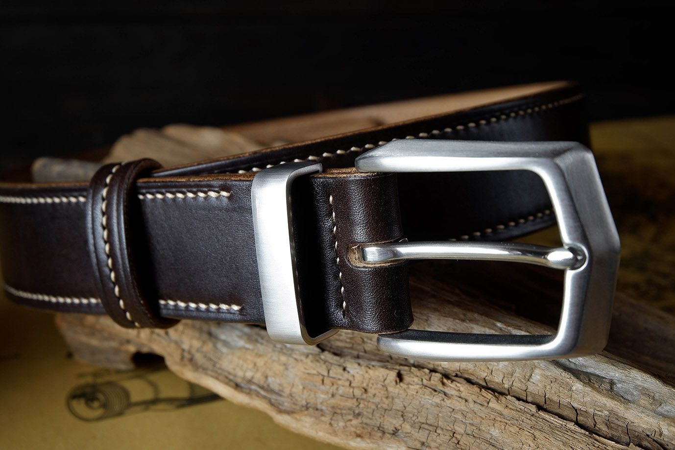 мужской ремень, кожаный ремень, для джинсов, коричневая кожа, темно-коричневая кожа, толстый ремень, пряжка нержавеющая сталь, ширина 40 мм, 4 см, ручная работа, Grossone, надежная пряжка, английская кожа, ручная прошивка, брючный, джинсовый ремень, классический ремень, купить ремень, заказать ремень, ремень под заказ, ремень большой размер