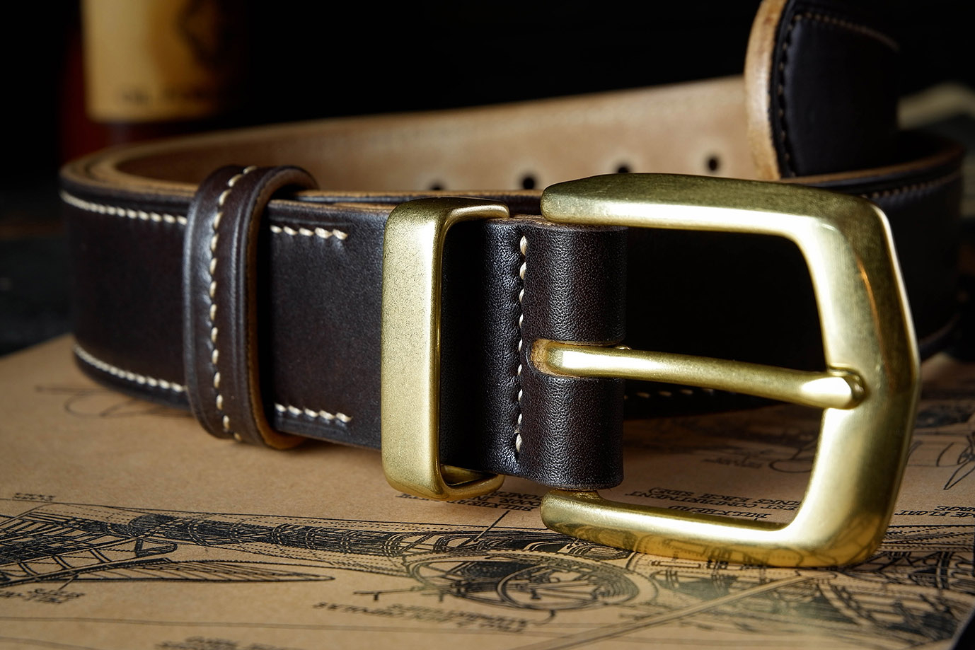 мужской ремень, кожаный ремень, для джинсов, коричневая кожа, темно-коричневая кожа, толстый ремень, пряжка литая латунь, ширина 40 мм, 4 см, ручная работа, Grossone, надежная пряжка, английская кожа, ручная прошивка, брючный, джинсовый ремень, классический ремень, купить ремень, заказать ремень, ремень под заказ, ремень большой размер