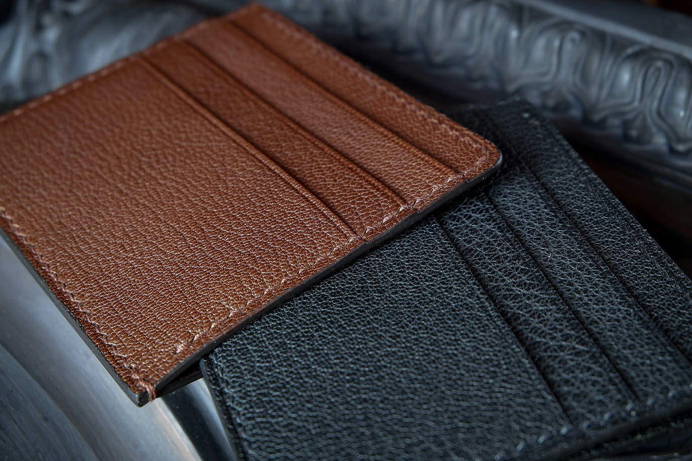 мужской картхолдер, коричневая кожа, кожа козы, французская кожа, Hermes, заказать картхолдер, купить картхолдер, картхолдер под заказ, ручная прошивка, ручная работа