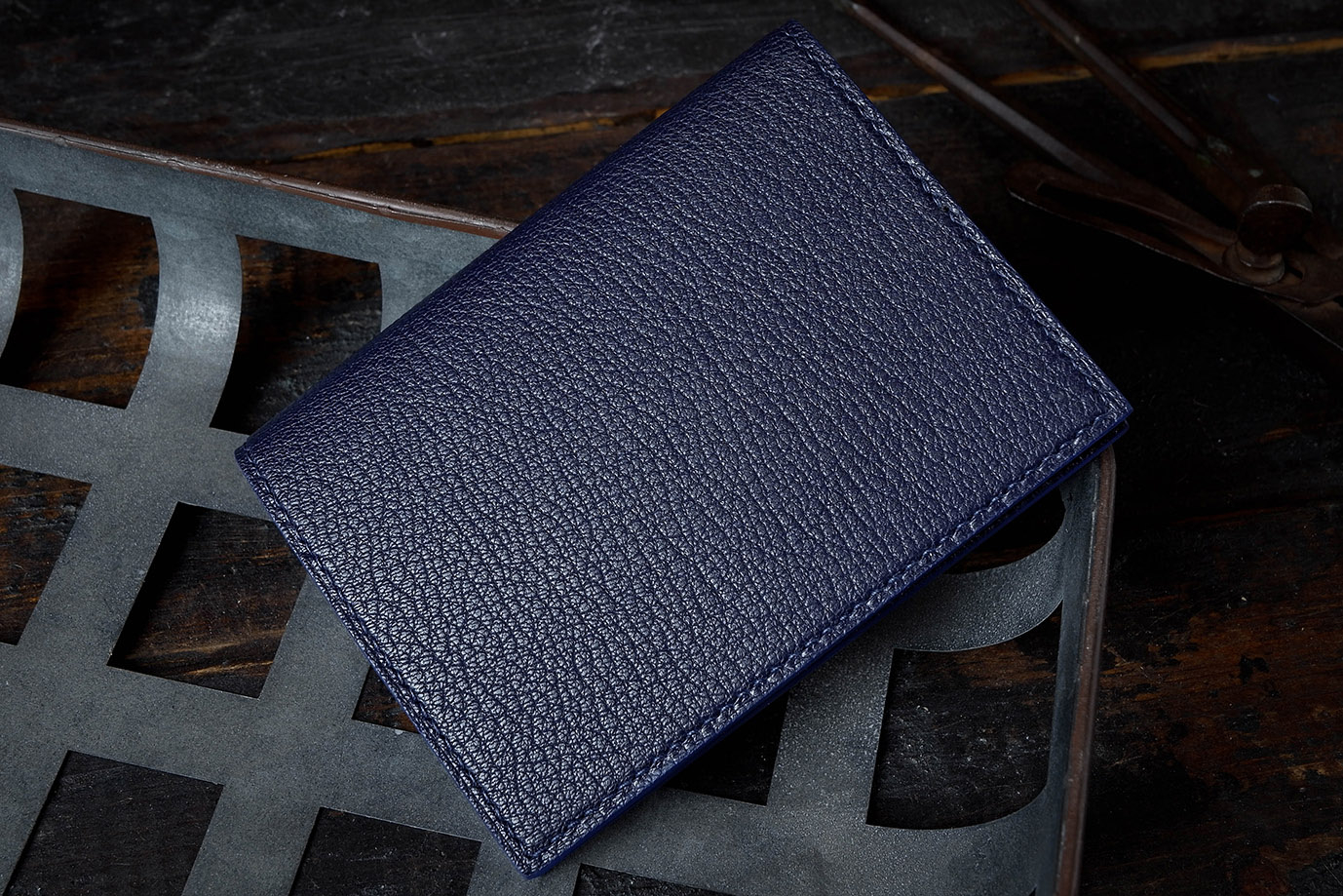обложка для паспорта, для документов, синяя кожа, французская кожа, кожа козы, Hermes, заказать обложку, купить обложку, обложка под заказ, ручная прошивка, ручная работа, натуральная кожа