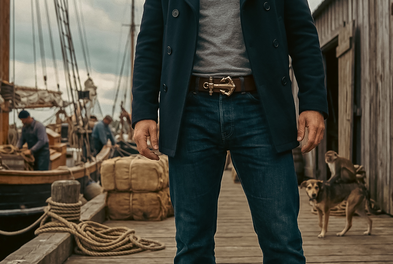 Ремень "Мореман", японская кожа (FIREV01)