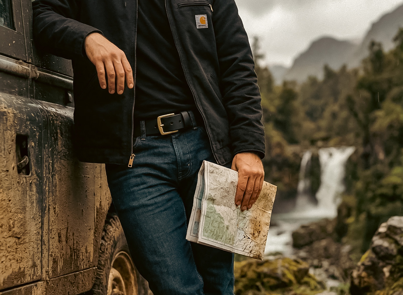 Ремень из японской кожи, литая латунь (JBL01)