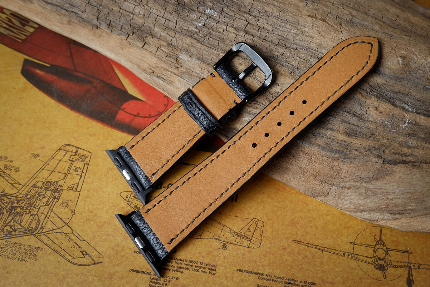 часовой ремешок, классические часы, apple watch, черная кожа, кожа козы, французская кожа, Hermes, черная фурнитура, фурнитура сталь, заказать ремешок, купить ремешок, ремешок под заказ, под размер, экзотическая кожа, необычная кожа, ремешок для часов, необычный ремешок, ручная прошивка, ручная работа