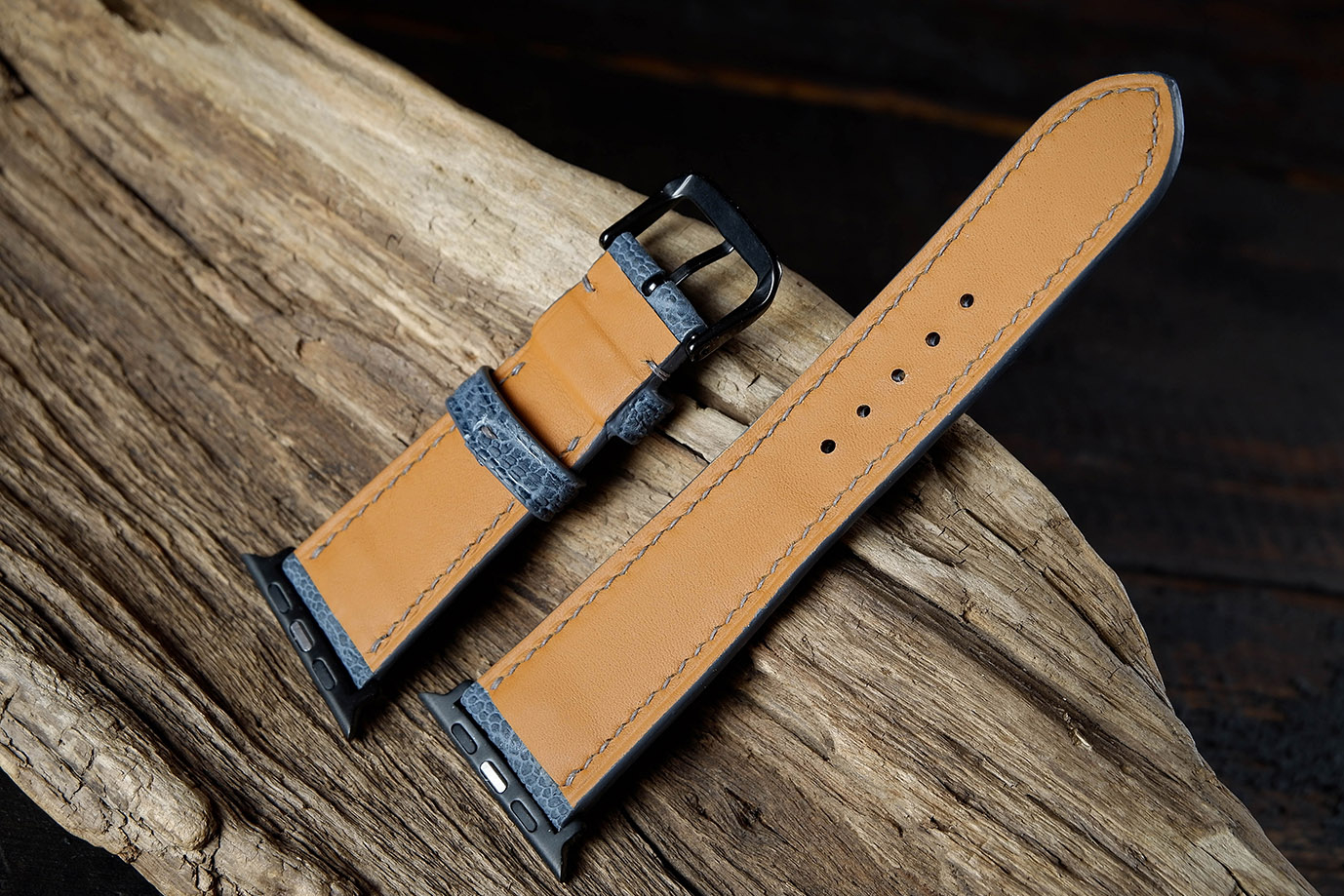 часовой ремешок, классические часы, apple watch, серая кожа, кожа слона, черная фурнитура, фурнитура сталь, заказать ремешок, купить ремешок, ремешок под заказ, под размер, экзотическая кожа, необычная кожа, ремешок для часов, необычный ремешок, ручная прошивка