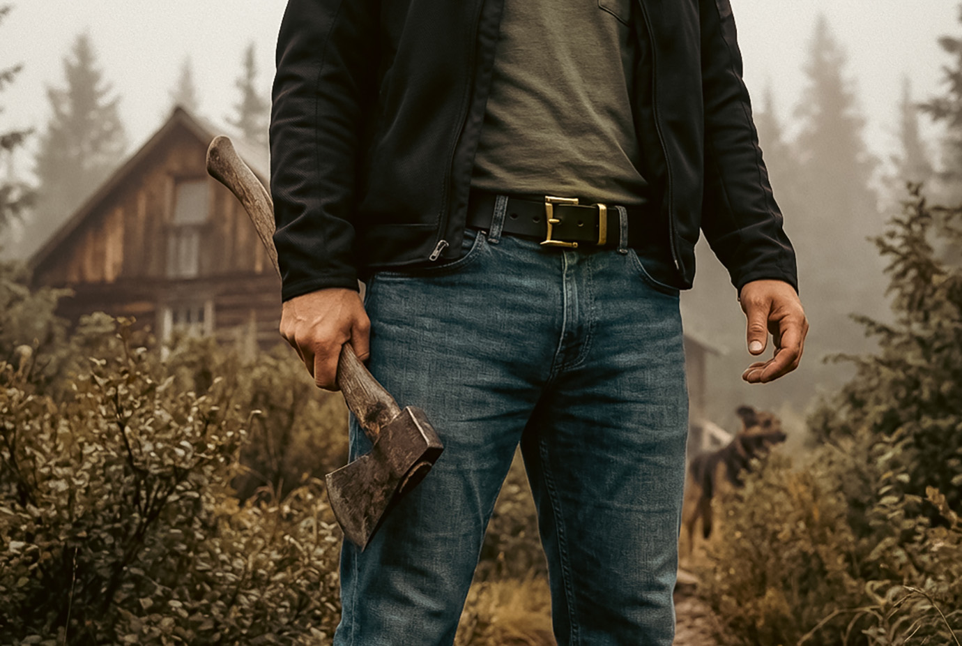 Ремень Fireman, японская кожа, латунь (JBFM)