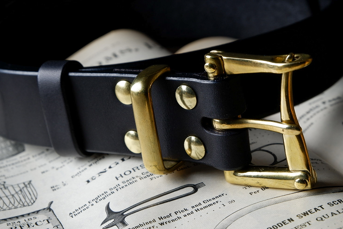 Ремень Fireman, японская кожа, латунь (JBFM)